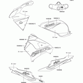 Схема вузла: Decals(silver)(zx900-f2p) для Kawasaki ZX900 Ninja ZX-9R