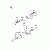 Схема вузла: Підніжки для Kawasaki BJ250 250TR