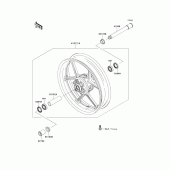 Схема вузла: Front wheel для Kawasaki ZX1000 Ninja ZX-10R