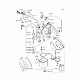 Схема узла: Воздушный фильтр для Kawasaki ZR400 Zephyr X