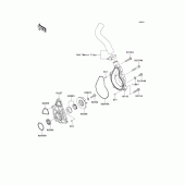 Схема вузла: Водяний насос Kawasaki ER650 ER-6N ABS