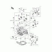 Схема вузла: Головка циліндра для Kawasaki KL250 KLR250