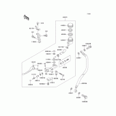 Схема вузла: Clutch master cylinder для Kawasaki ZX750 Ninja ZX-7R