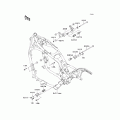Схема вузла: Кріплення двигуна для Kawasaki VN1500 VN1500 Classic Tourer