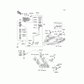 Схема вузла: Задній гальмівний циліндр Kawasaki ZG1400 Concours 14