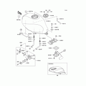 Схема вузла: Паливний бак для Kawasaki ER500 ER-5