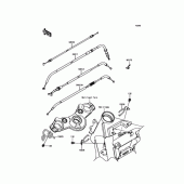 Схема узла: Кабели для Kawasaki EX400 Ninja 400R