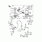 Схема узла: Передний тормозной цилиндр для Kawasaki ZX1000 Ninja ZX-10R