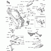 Схема узла: Frame fittings(1/2) для Kawasaki ZR1000 Z1000 ABS