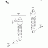 Схема вузла: Амортизатор для Kawasaki BJ250 Estrella RS