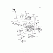Схема узла: Головка цилиндра для Kawasaki BR250 Z250SL ABS