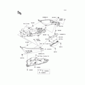 Схема вузла: Бічний обтічник для Kawasaki EX650 Ninja 650