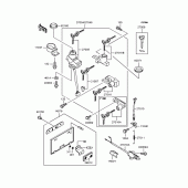 Схема вузла: Замок запалювання (ZR250-A4/A5) для Kawasaki ZR250 Balius