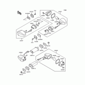 Схема узла: Поворотники для Kawasaki ZX750 Ninja ZX-7R