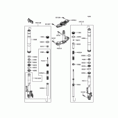 Схема узла: Вилка передней оси для Kawasaki ZR800 Z800 ABS