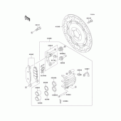 Схема узла: Передний тормоз (EJ650-A6) для Kawasaki EJ650 W650