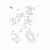 Схема узла: Задний тормоз (vn1500-g3) для Kawasaki VN1500 VN1500 Classic Tourer