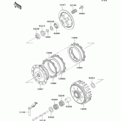 Схема вузла: Зчеплення для Kawasaki KX125