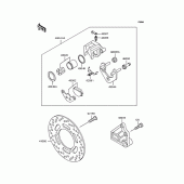 Схема вузла: Заднє гальмо для Kawasaki ZR250 Balius-II