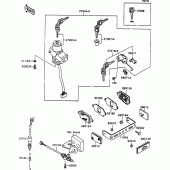 Схема узла: Ignition switch(1/2) для Kawasaki ZX1100 ZZ-R1100