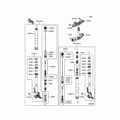 Схема узла: Вилка передней оси для Kawasaki ZX1000 Ninja ZX-10R