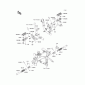 Схема вузла: Підніжки для Kawasaki VN900 Vulcan 900 Custom