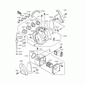 Схема вузла: Повітряний фільтр Kawasaki ZR400 ZRX