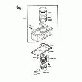 Схема вузла: Циліндр & Поршень для Kawasaki EX250 Ninja 250