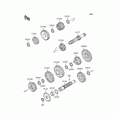 Схема вузла: Трансмісія для Kawasaki KMX80 KSR-II