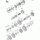 Схема вузла: Трансмісія для Kawasaki ZG1000 1000GTR