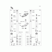 Схема узла: Передняя вилка(1/2) для Kawasaki EX650 Ninja 650 ABS