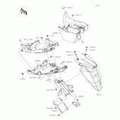 Схема узла: Заднее крыло для Kawasaki EX400 Ninja 400R