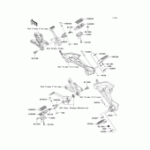 Схема вузла: Підніжки для Kawasaki ZR1000 Z1000
