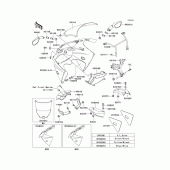 Схема вузла: Cowling(zx600-j2) для Kawasaki ZX600 Ninja ZX-6R