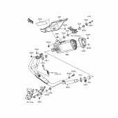 Схема узла: Выхлопная система для Kawasaki EX300 Ninja 300