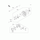 Схема узла: Ступица переднего колеса для Kawasaki KLX650 KLX650