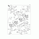 Схема вузла: Carburetor(1/2) для Kawasaki ZG1200 Voyager XII