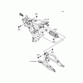 Схема вузла: Підвіска/задній амортизатор для Kawasaki KLX110 KLX110