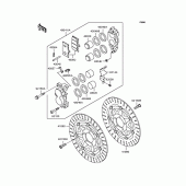 Схема вузла: Переднє гальмо для Kawasaki ZX400 ZZR400