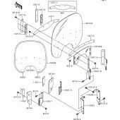 Схема узла: Облицовочные элементы для Kawasaki VN1500 VN1500 Classic Tourer