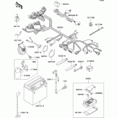 Схема вузла: Електроустаткування для Kawasaki ZX750 Ninja ZX-7R