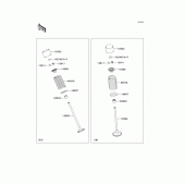 Схема вузла: Рокер & Клапан для Kawasaki ER400 ER-4N