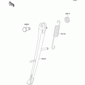 Схема вузла: Stand(s) для Kawasaki ZR1100 ZRX1100-II