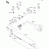 Схема узла: Переключатель передач для Kawasaki ZX750 ZXR750