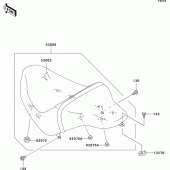 Схема вузла: Сидіння для Kawasaki VN1600 VN1600 Mean Streak