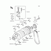 Схема узла: Коленчатый вал для Kawasaki ZX1100 GPZ1100