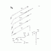 Схема узла: Тросики для Kawasaki KL650 KLR650