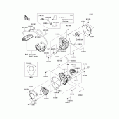 Схема вузла: Повітряний фільтр Kawasaki VN1700 Vulcan 1700 Vaquero