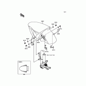 Схема узла: Переднее крыло для Kawasaki ZX1000 Ninja ZX-10RR