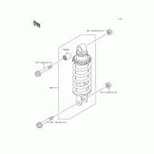 Схема узла: Амортизатор(ы) для Kawasaki ZX600 Ninja ZX-6